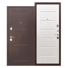 Дверь мет. 7,5 Гарда медный антик Белый ясень (860мм) левая