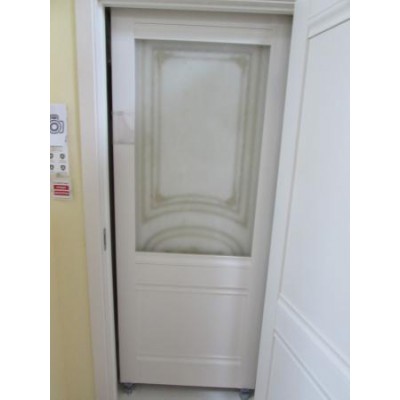 Дверь межкомнатная Гранд-5 ( РИМ ) цвет Ваниль , остекленная