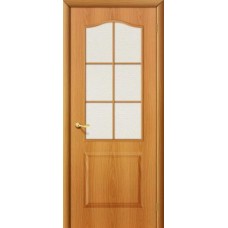 Дверь межкомнатная Классик (миланский орех), остекленная, с рисунком